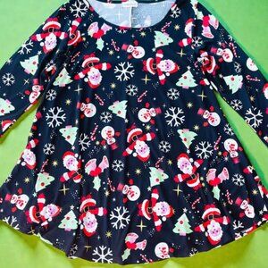 Plus Size Christmas Sweater 1X Women's Christmas Top Santa Shirt black red